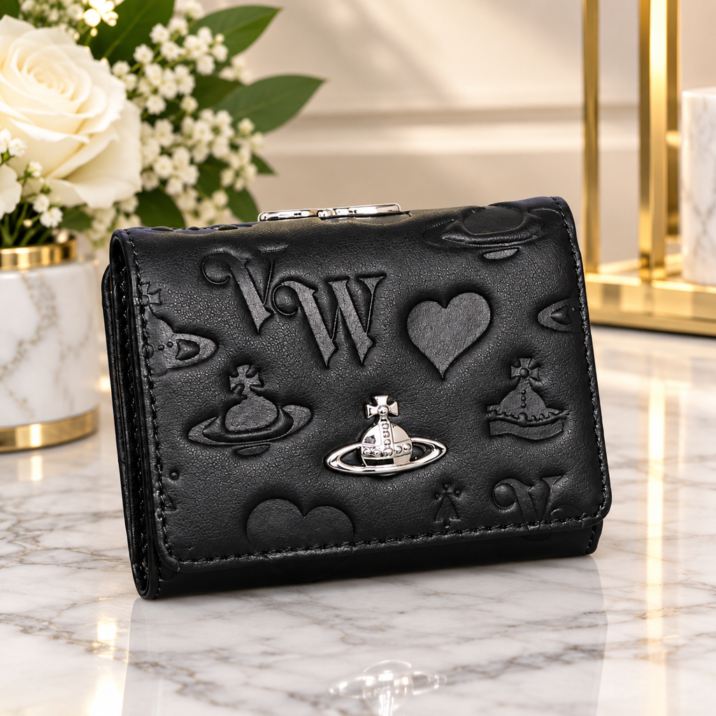 Vivienne Westwood Gamaguchi Trifold Wallet Color Black