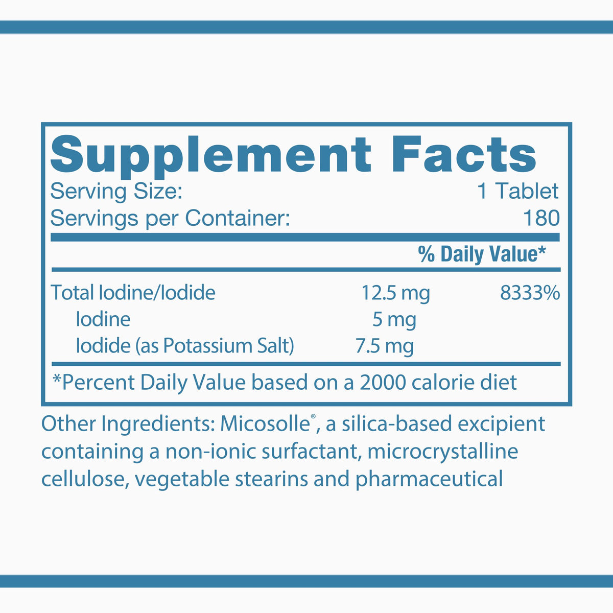 Iodoral 12.5 mg High Potency Iodine Nutritional 180 Tab
