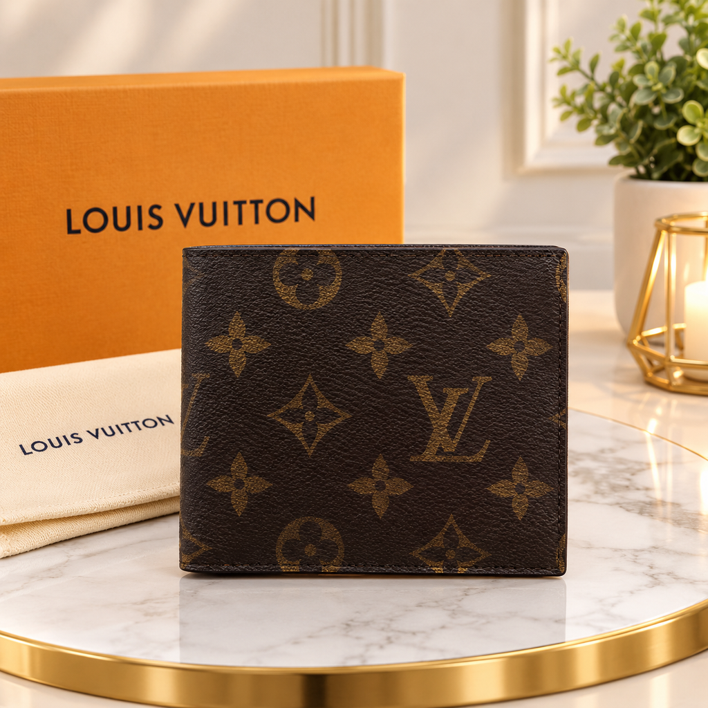 Louis Vuitton Monogram Canvas Macro Wallet - Brown