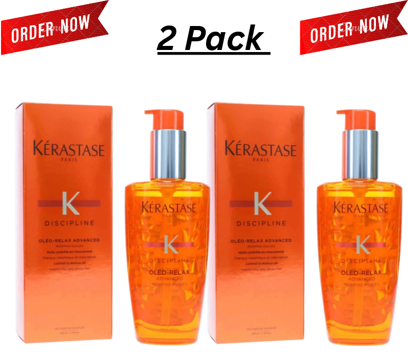 Kerastase Discipline OLEO RELAX ADVANCED HAIR Oil Anti-Frizz 100ml 2 PACK