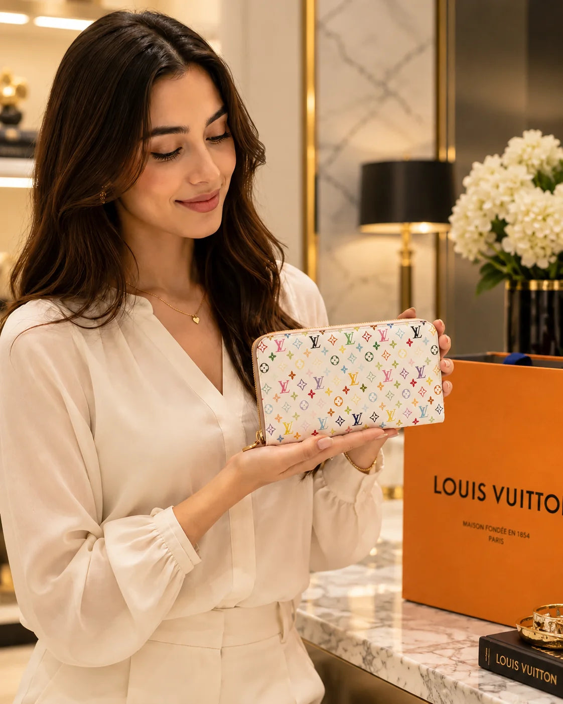 Louis Vuitton x Murakami Zippy Wallet Multicolor Monogram M13922