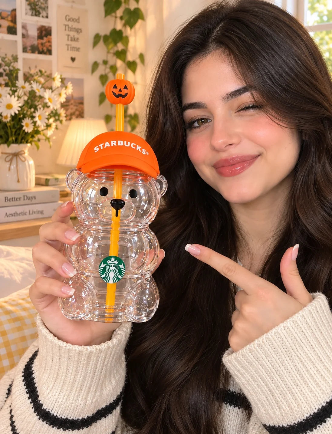 Starbucks Halloween Bearista Bear Cup Tumbler
