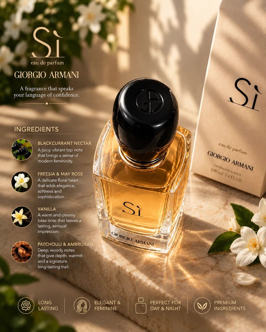 Giorgio Armani Sì Eau de Parfum 100ml / 3.4 oz