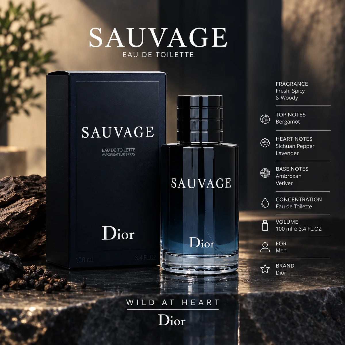 Dior Sauvage Eau de Parfum 100ml / 3.4 oz for Men