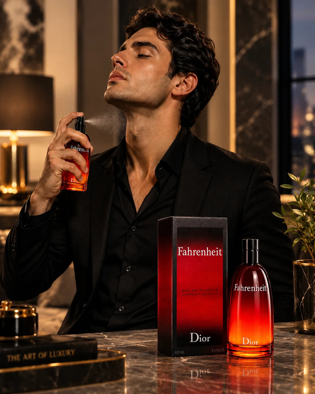 Dior Fahrenheit Eau de Toilette for Men 3.4 oz 100ml – Luxury Woody Leather Fragrance