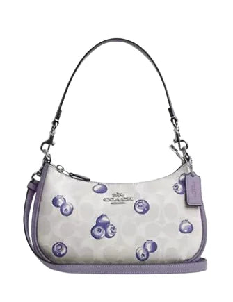 New COACH CR292 Teri 2way Signature Canvas Blueberry Outlet