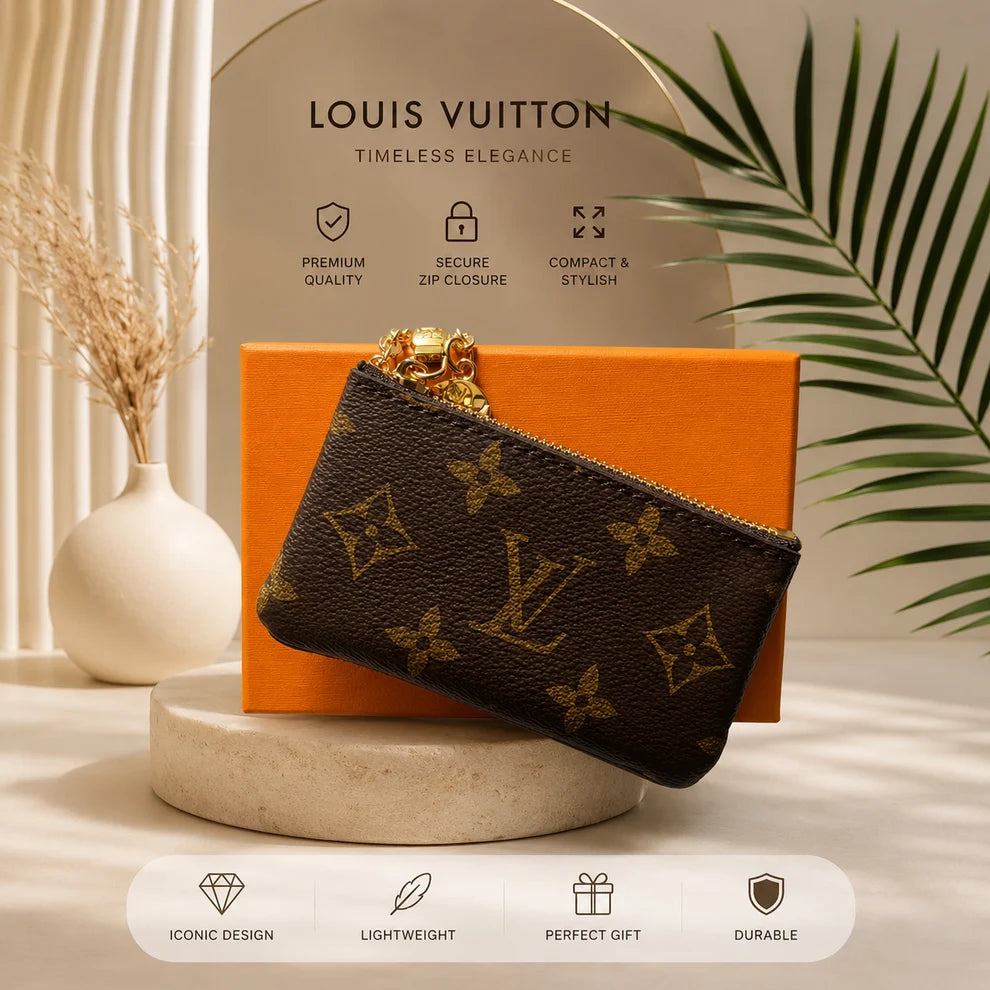 Louis Vuitton Monogram Key Pouch Pochette Clés Coin Purse
