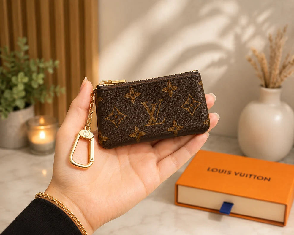 Louis Vuitton Monogram Key Pouch Pochette Clés Coin Purse