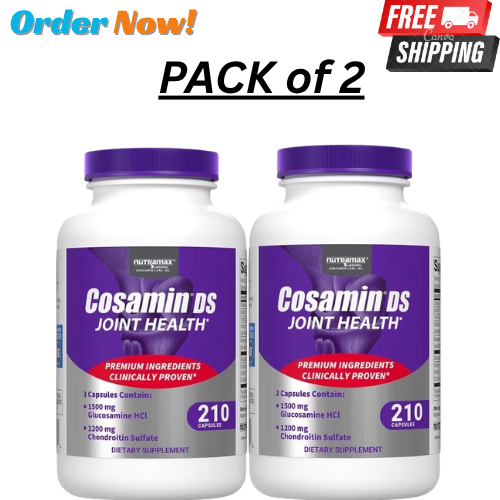 2 Pack Nutramax Cosamin DS Joint Health Supplement 210 Capsules