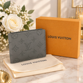 Louis Vuitton Portefeuille Multiple Monogram Shadow Anthracite Gray bifold wallet