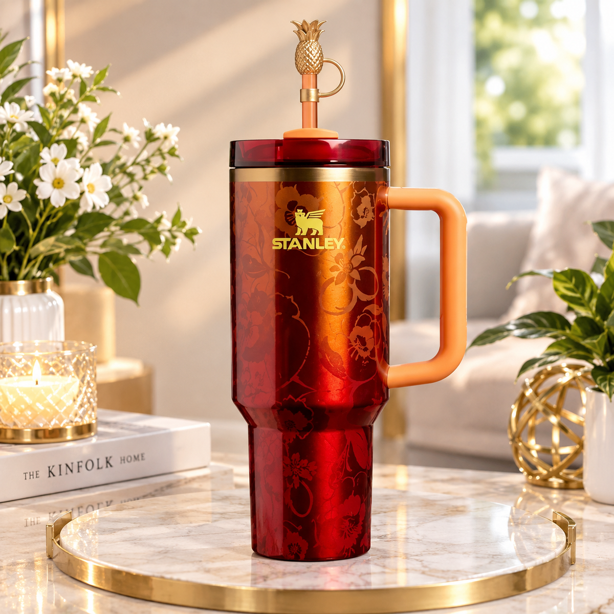 The Stanley 1913 x KAROL G 40 oz Quencher H2.O FlowState Tumbler