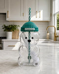 Starbucks Bear Cup – Kawaii Collector's Edition | Clear Glass with Straw
