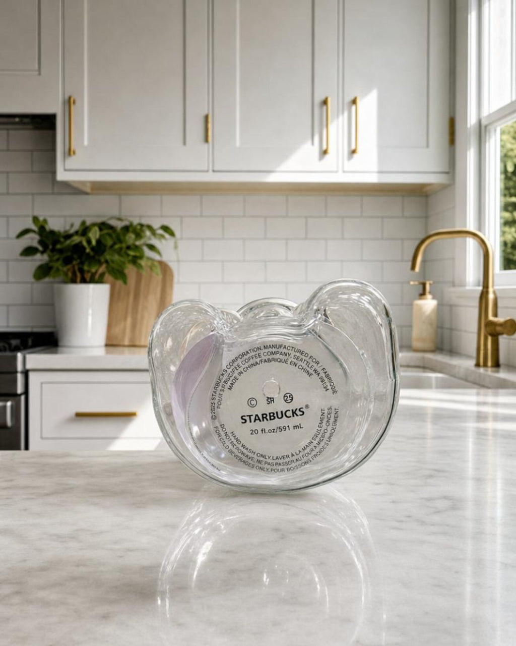Starbucks Bear Cup – Kawaii Collector's Edition | Clear Glass with Straw