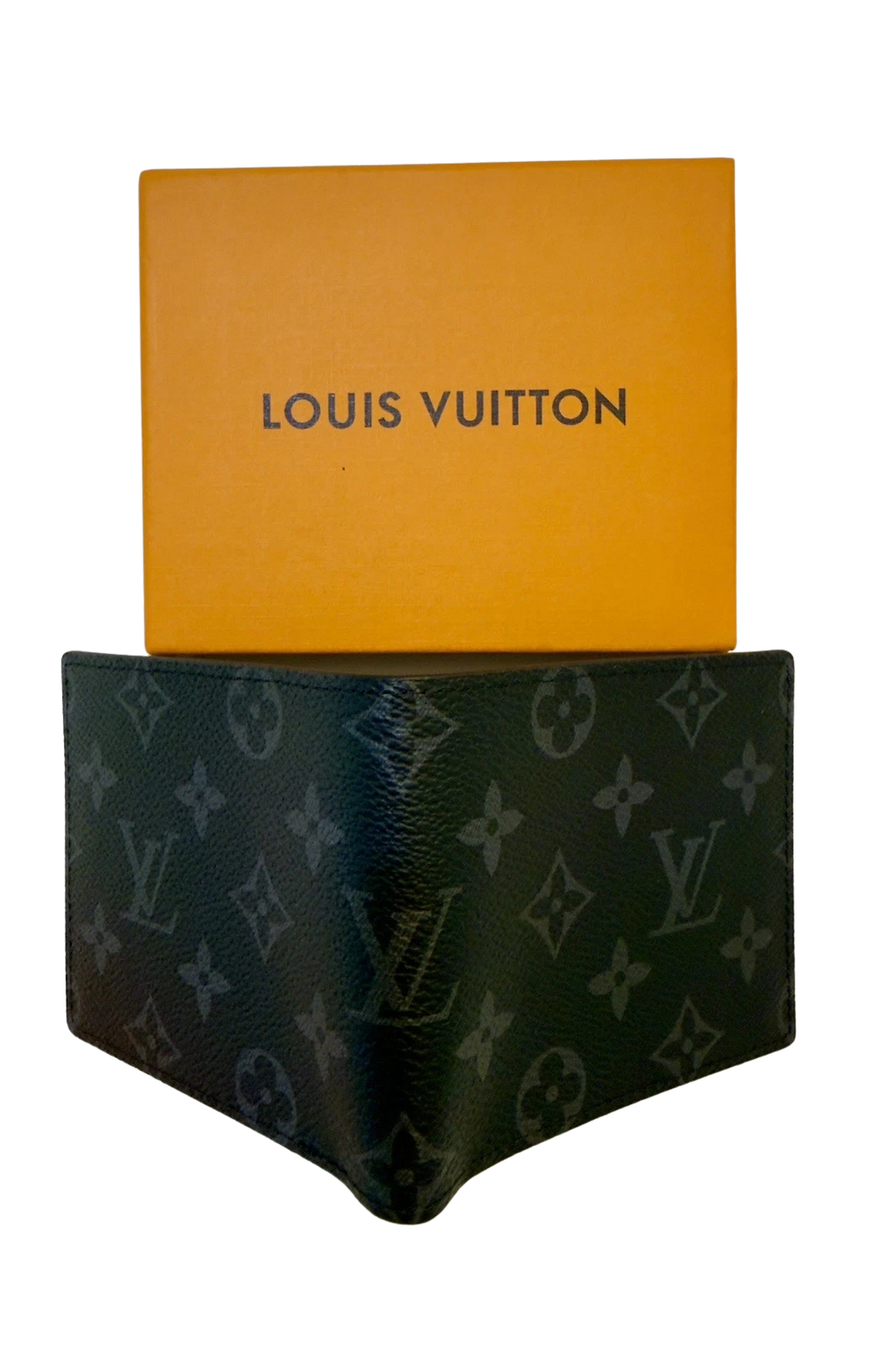 Louis Vuitton Wallet For Men Canvas Leather In Black