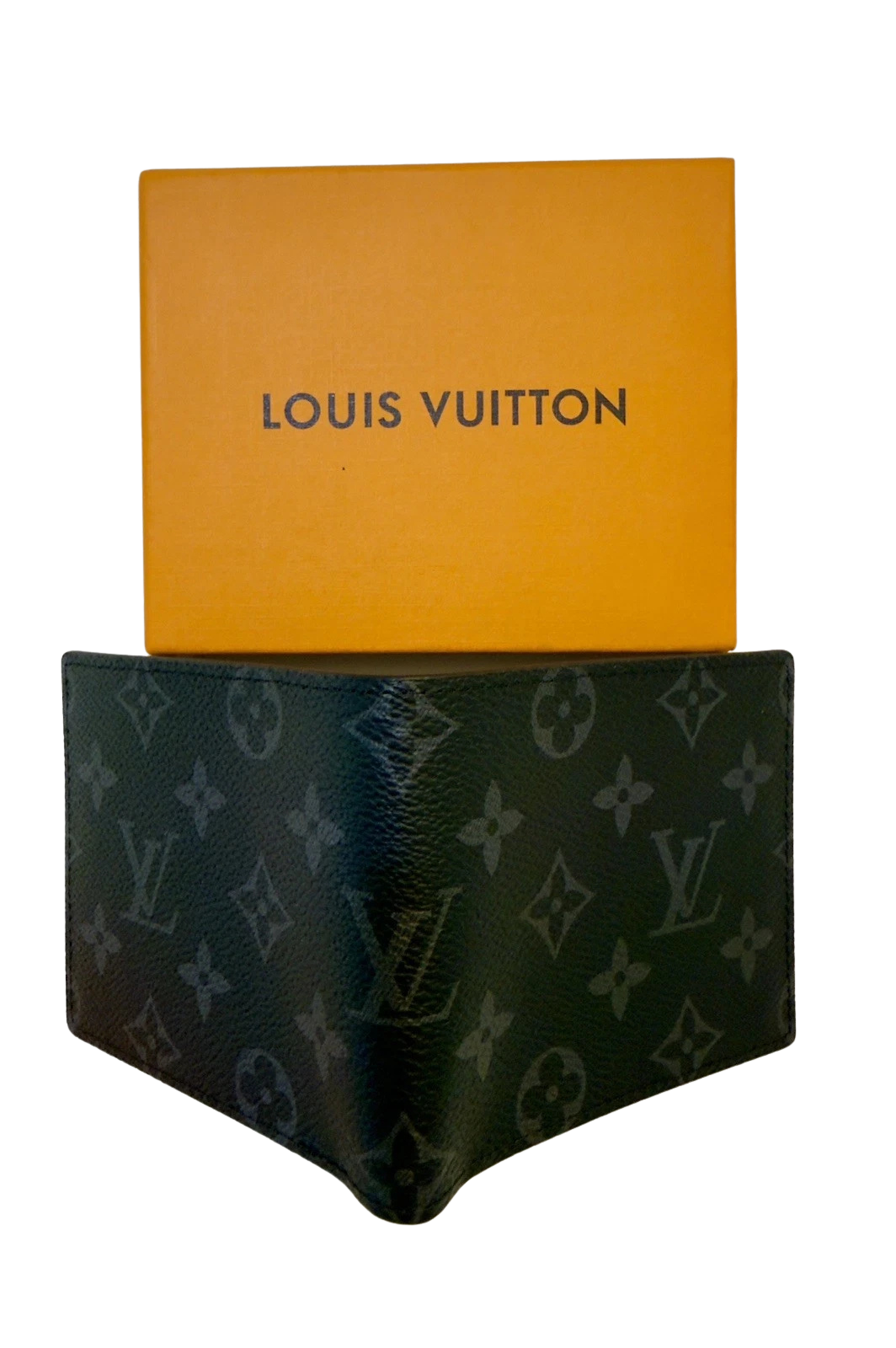 Louis Vuitton Wallet For Men Canvas Leather In Black