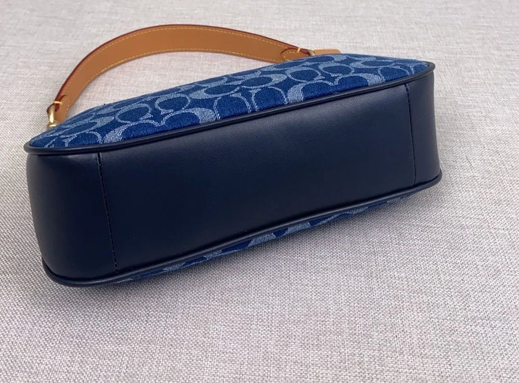 COACH CAF82 Teri Shoulder Crossbody Bag Signature Denim Blue Shoulder