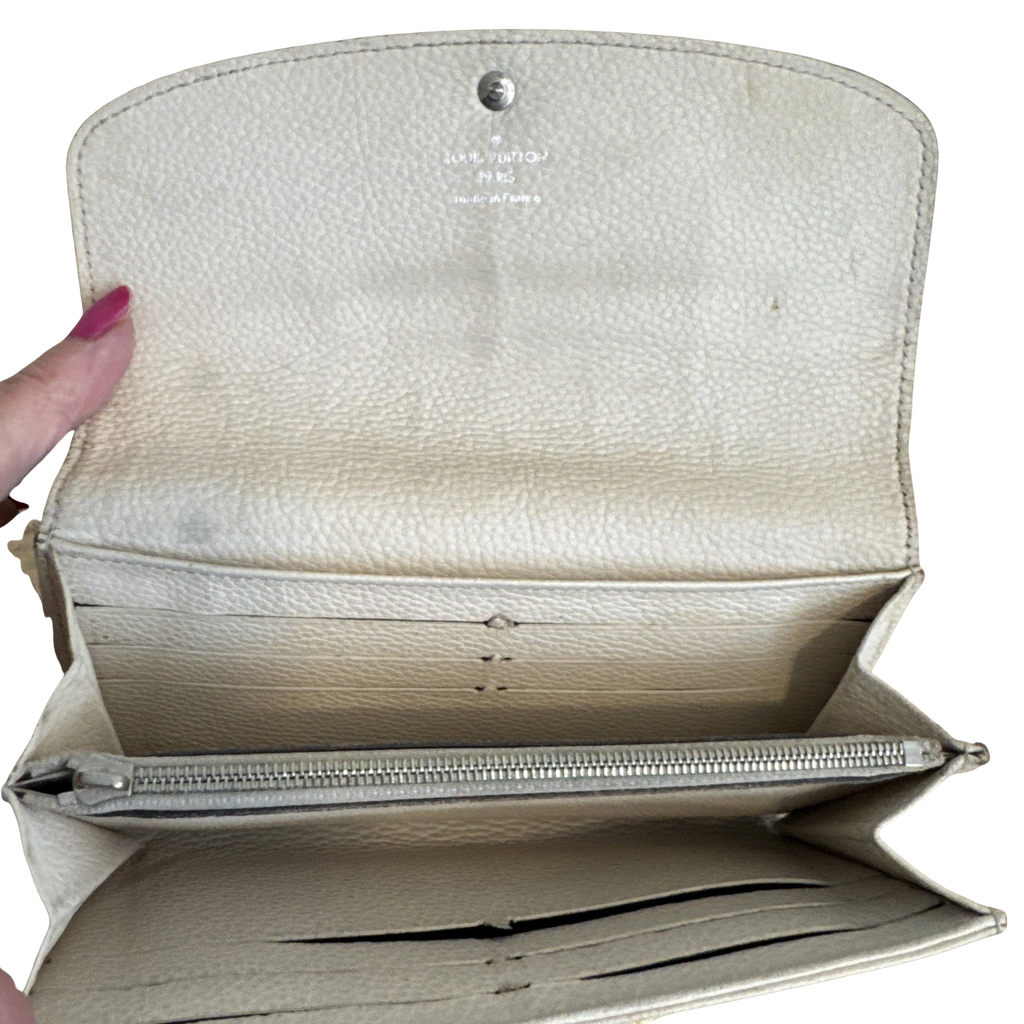 Louis Vuitton Mahina Iris Portefeuille Perforated Leather Ivory Continental Wallet