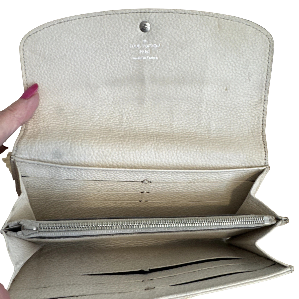 Louis Vuitton Mahina Iris Portefeuille Perforated Leather Ivory Continental Wallet