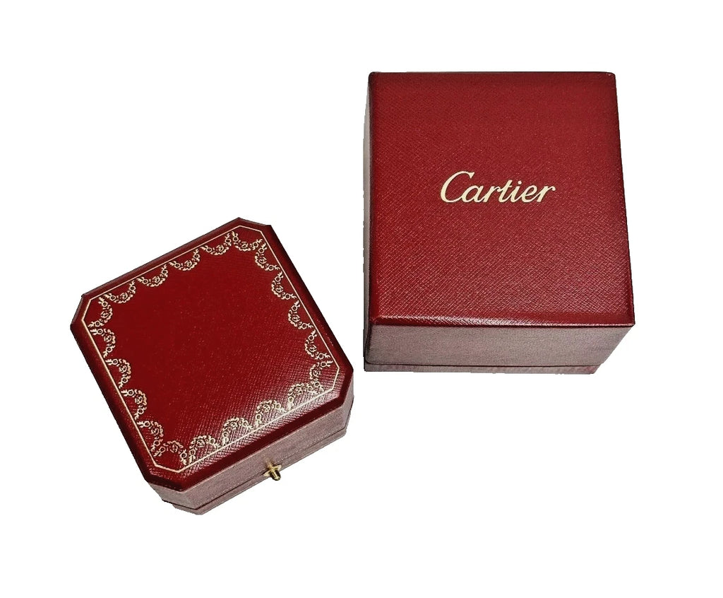 Cartier Signature Love Ring Box Red Travel Case Empty Gift