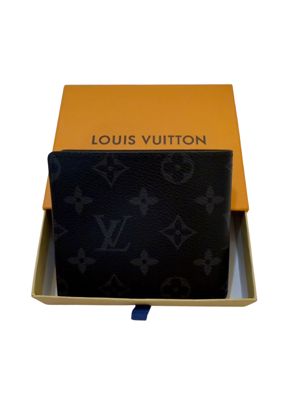 Louis Vuitton Wallet For Men Canvas Leather In Black