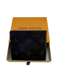 Louis Vuitton Wallet For Men Canvas Leather In Black