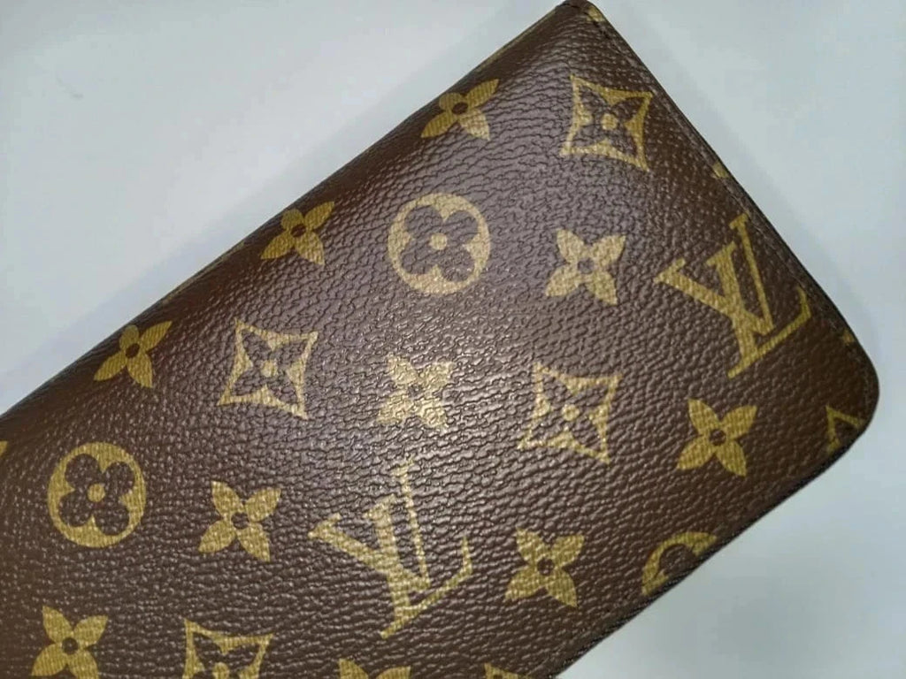 LOUIS VUITTON MONOGRAM ZIPPY WALLET ZIP AROUND LONG PURSE BROWN