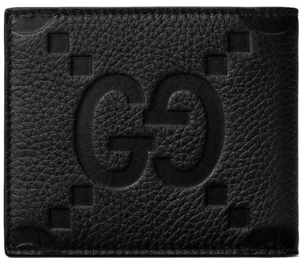 Gucci Jumbo GG Leather Bifold Wallet Mens New