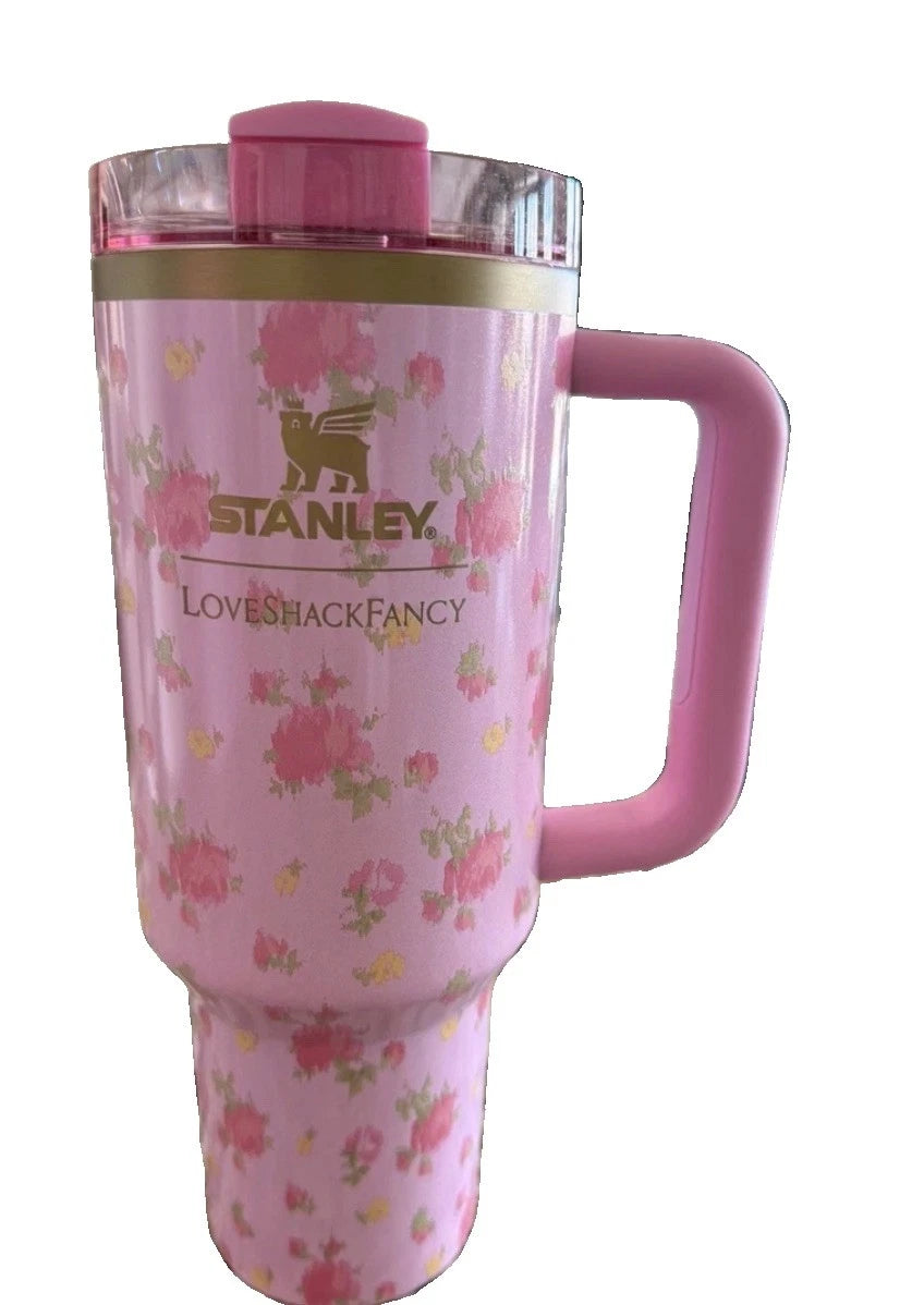 STANLEY x Love Shack Fancy Tumbler 40oz Ibiza Sunset Pink Floral