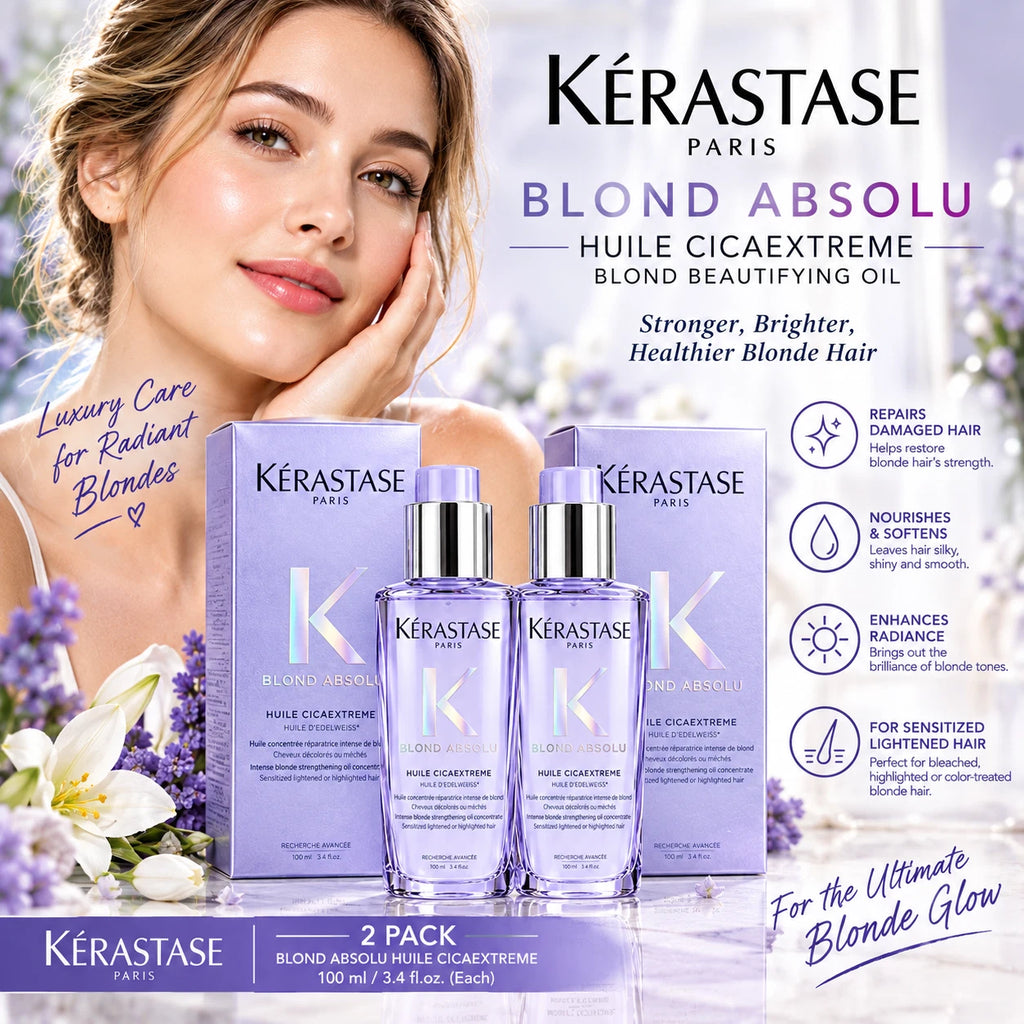 2X New Kerastase Blond Absolu Huile Cicaextreme Blond Beautifying Oil 100ML