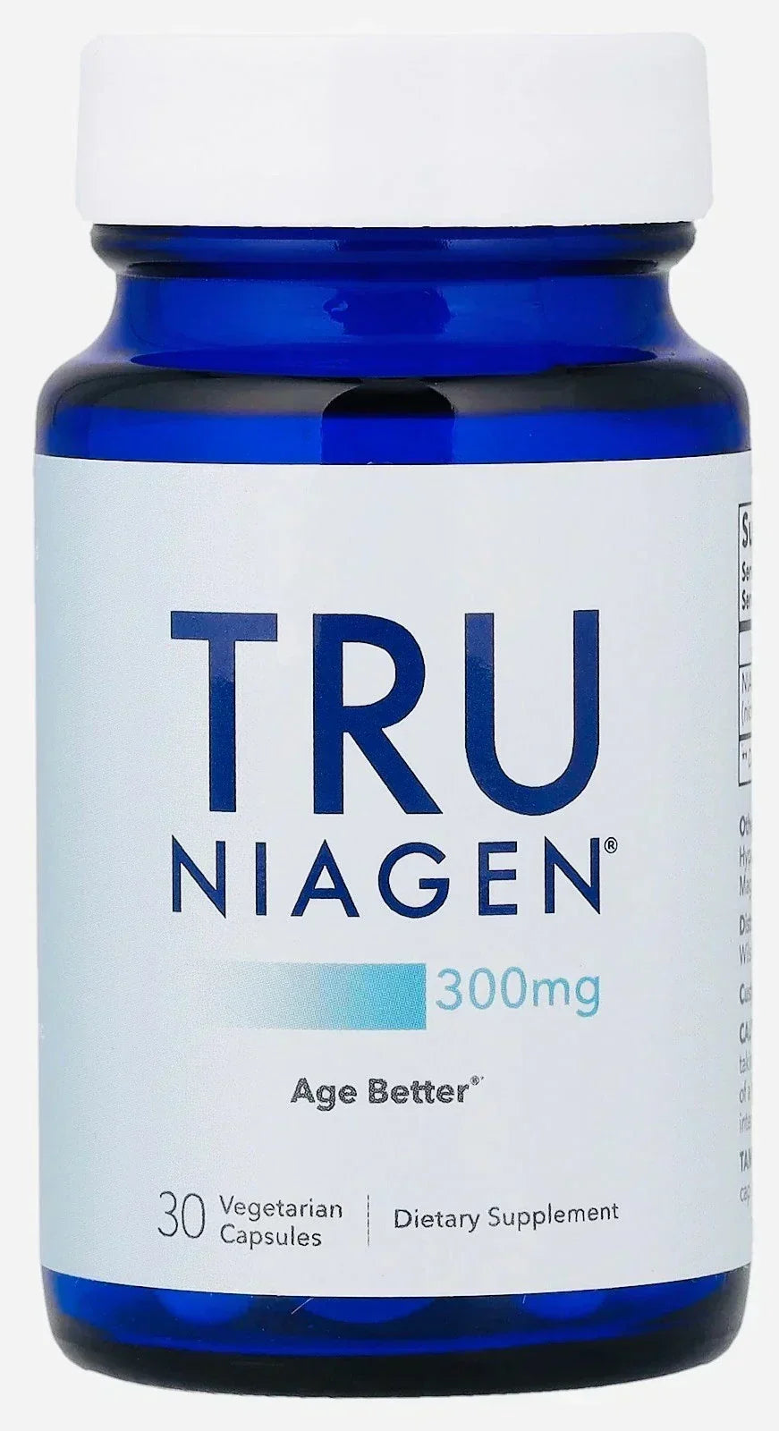 TRU NIAGEN Formula NAD+ NR Supplement 300mg Nicotinamide Riboside30 Capsules